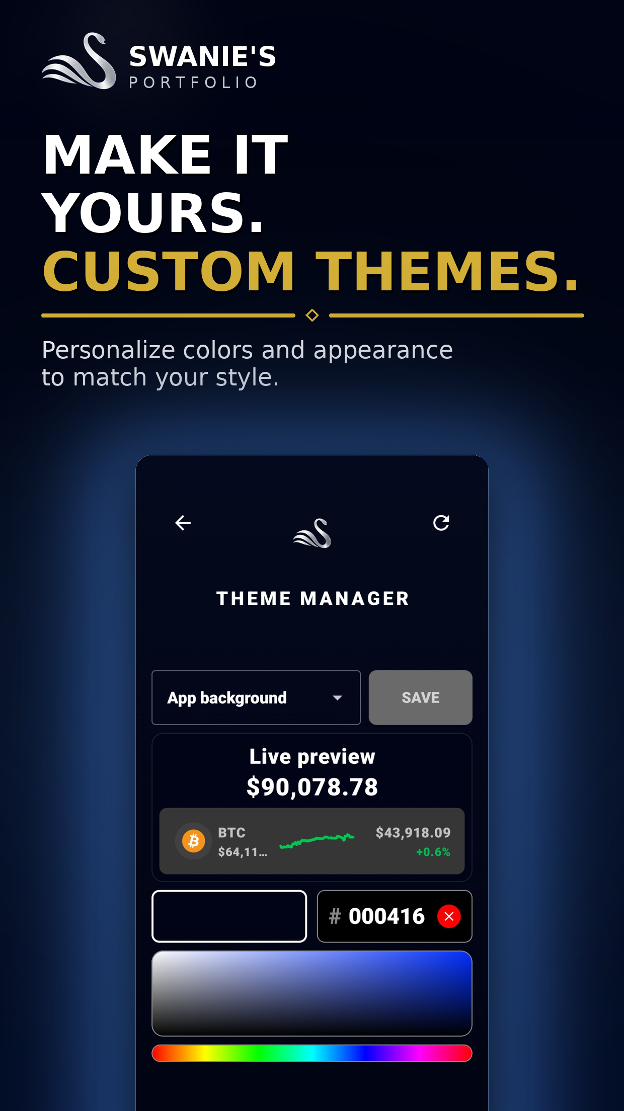 Custom themes screenshot